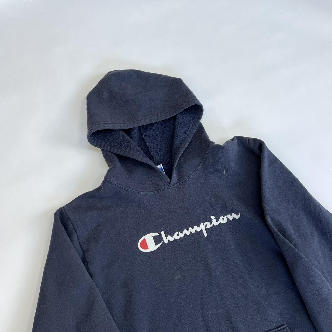 Champion Men's Navy Hoodie | Depop