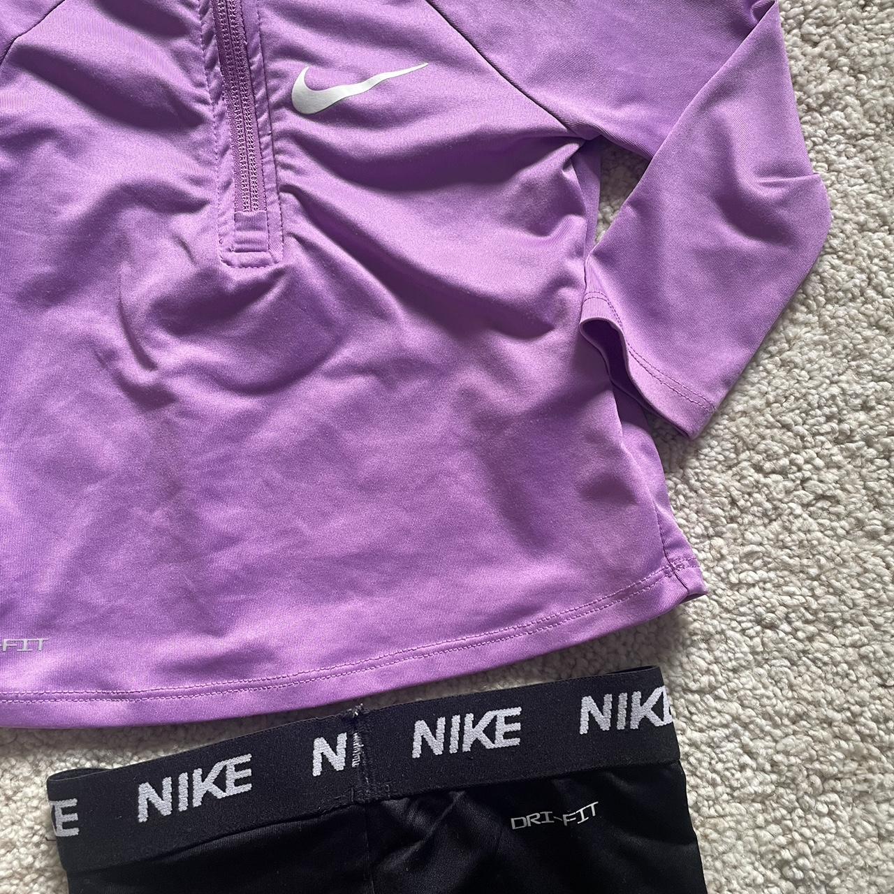 Pink Nike Girls' Pacer 1/4 Zip Top/Leggings Set Infant