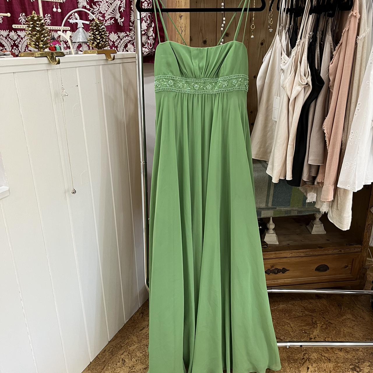 Sage Green David’s Bridal Dress Gown Ballgown I... Depop