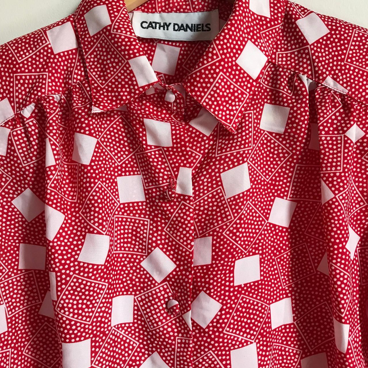 Red Polka Dot Blouse With White Squares And Depop   P0 