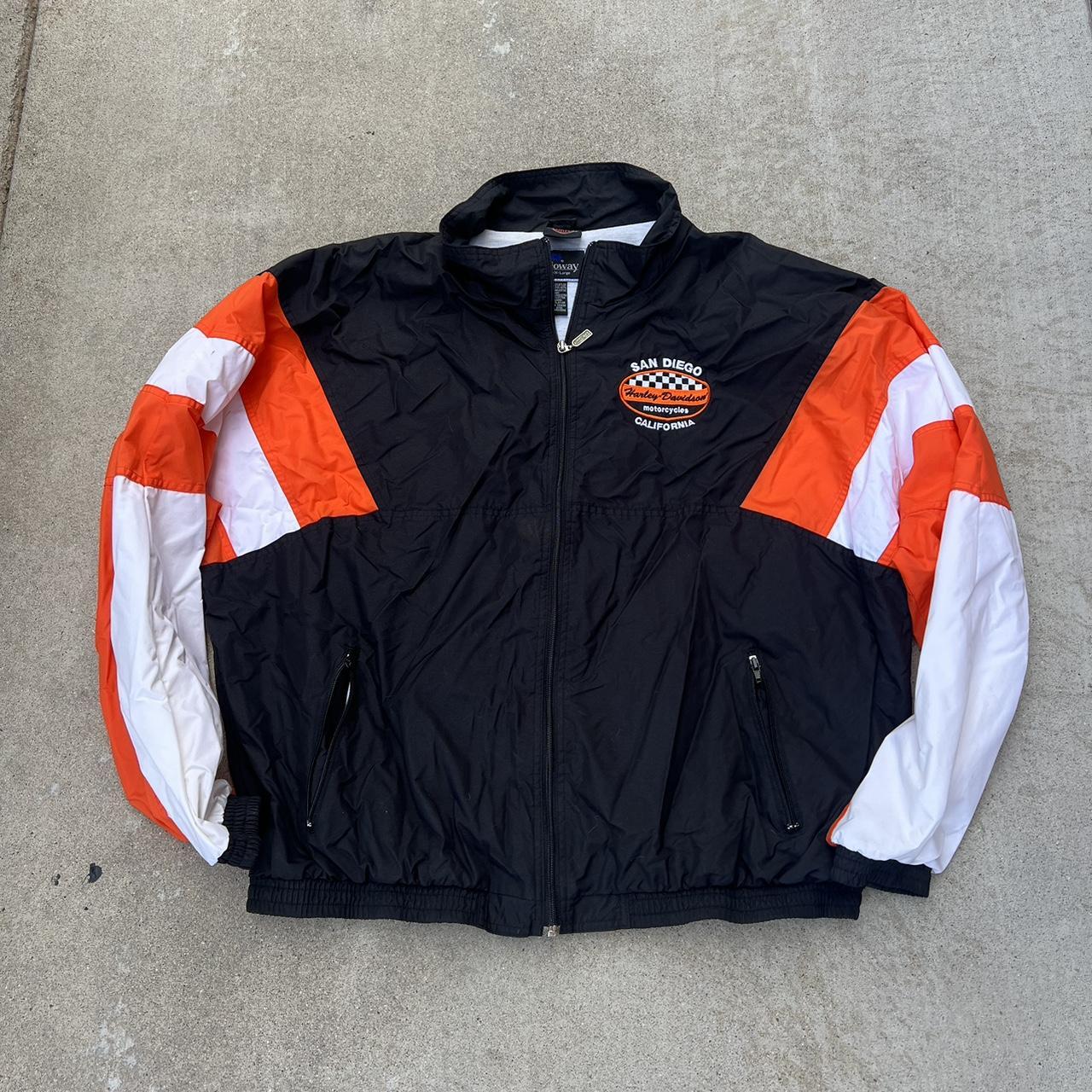 Vintage Harley Davidson Wind Breaker Size XXL... - Depop