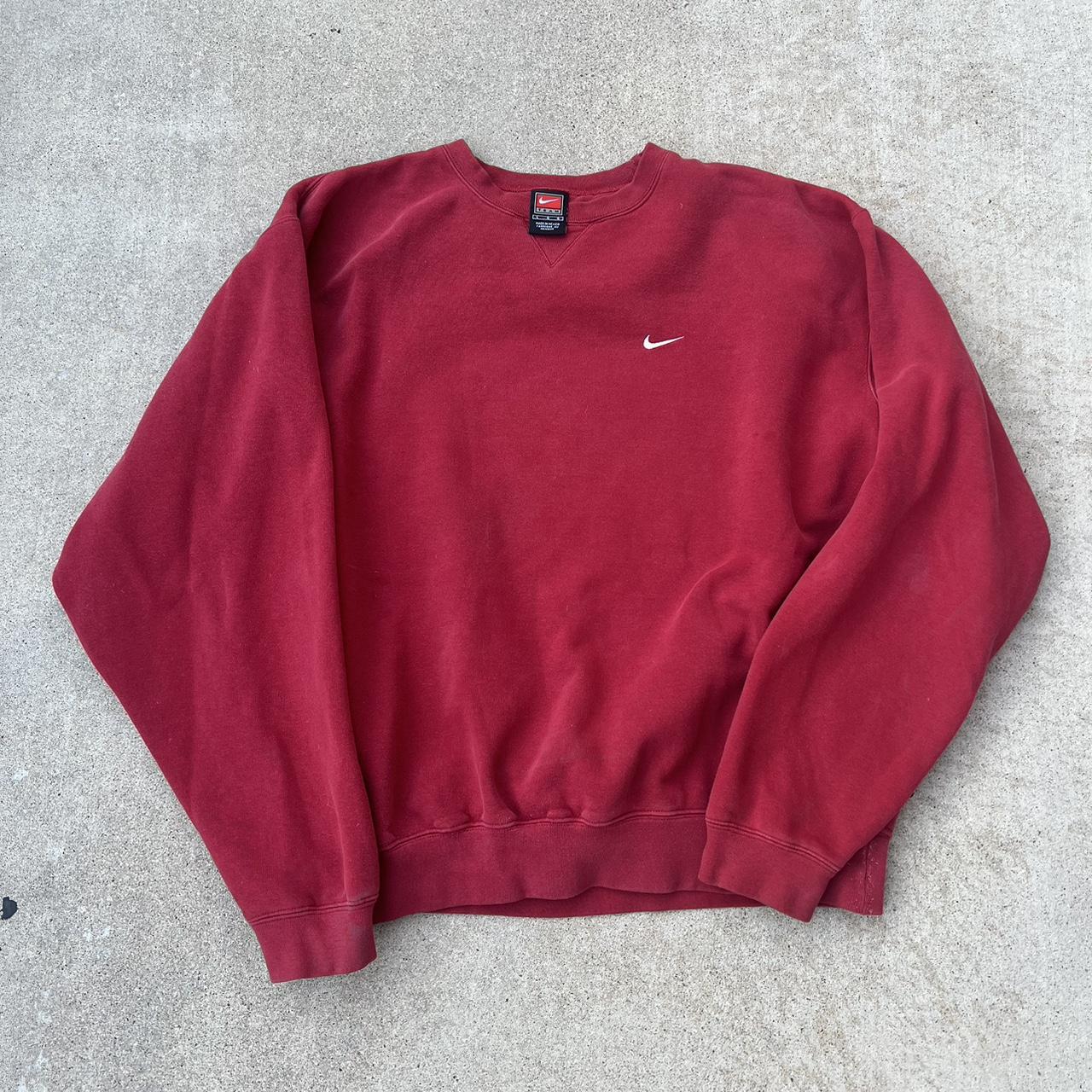 mens red nike crewneck sweatshirt