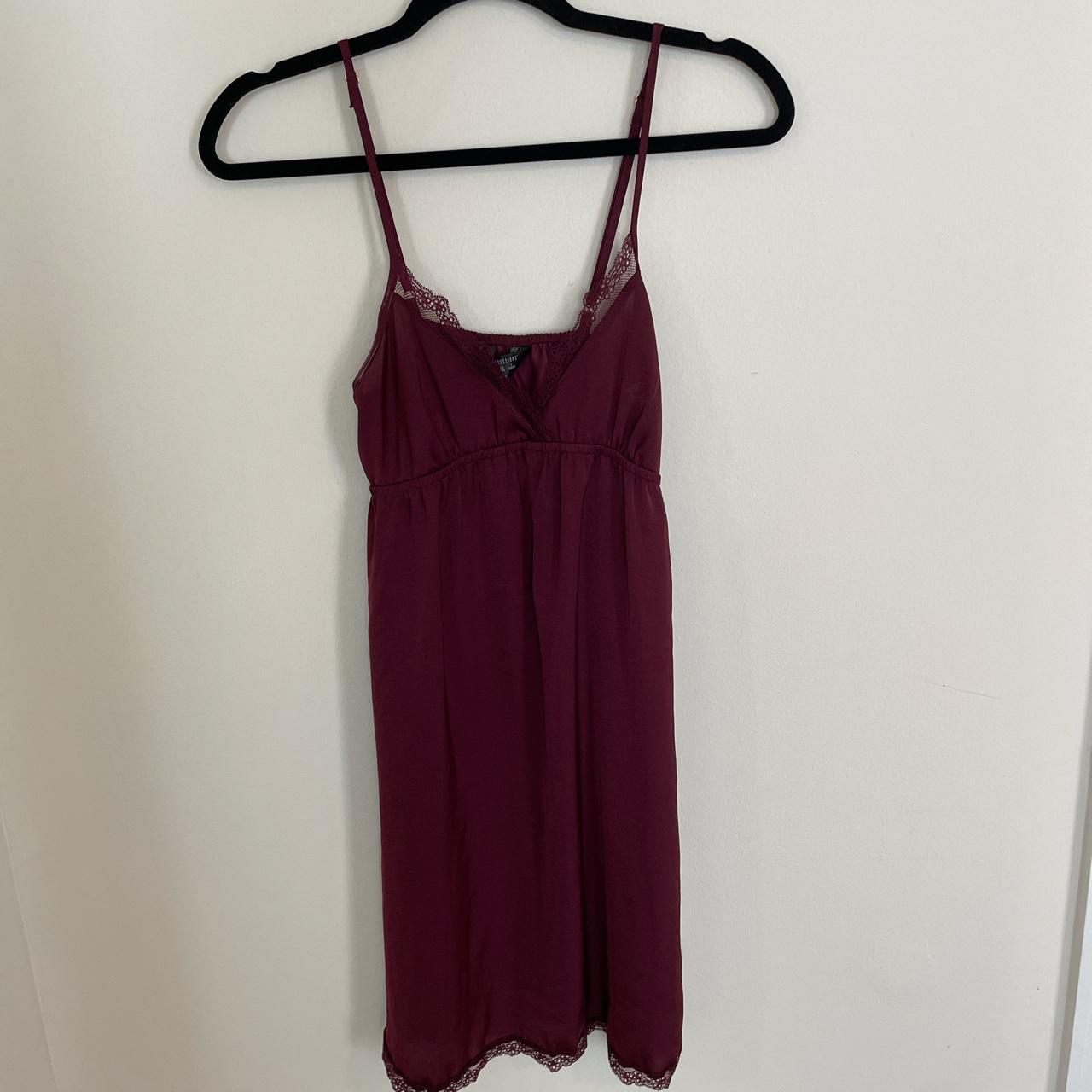 Primark Secret Obsessions Burgundy Maroon Slip Dress... Depop