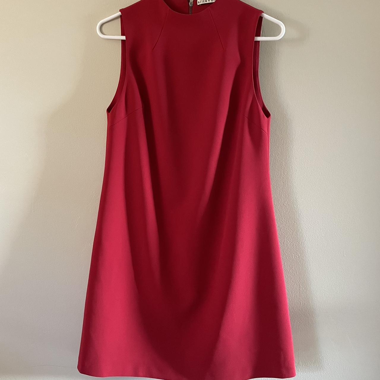 alice + olivia Women's Red and Burgundy Dress (4)