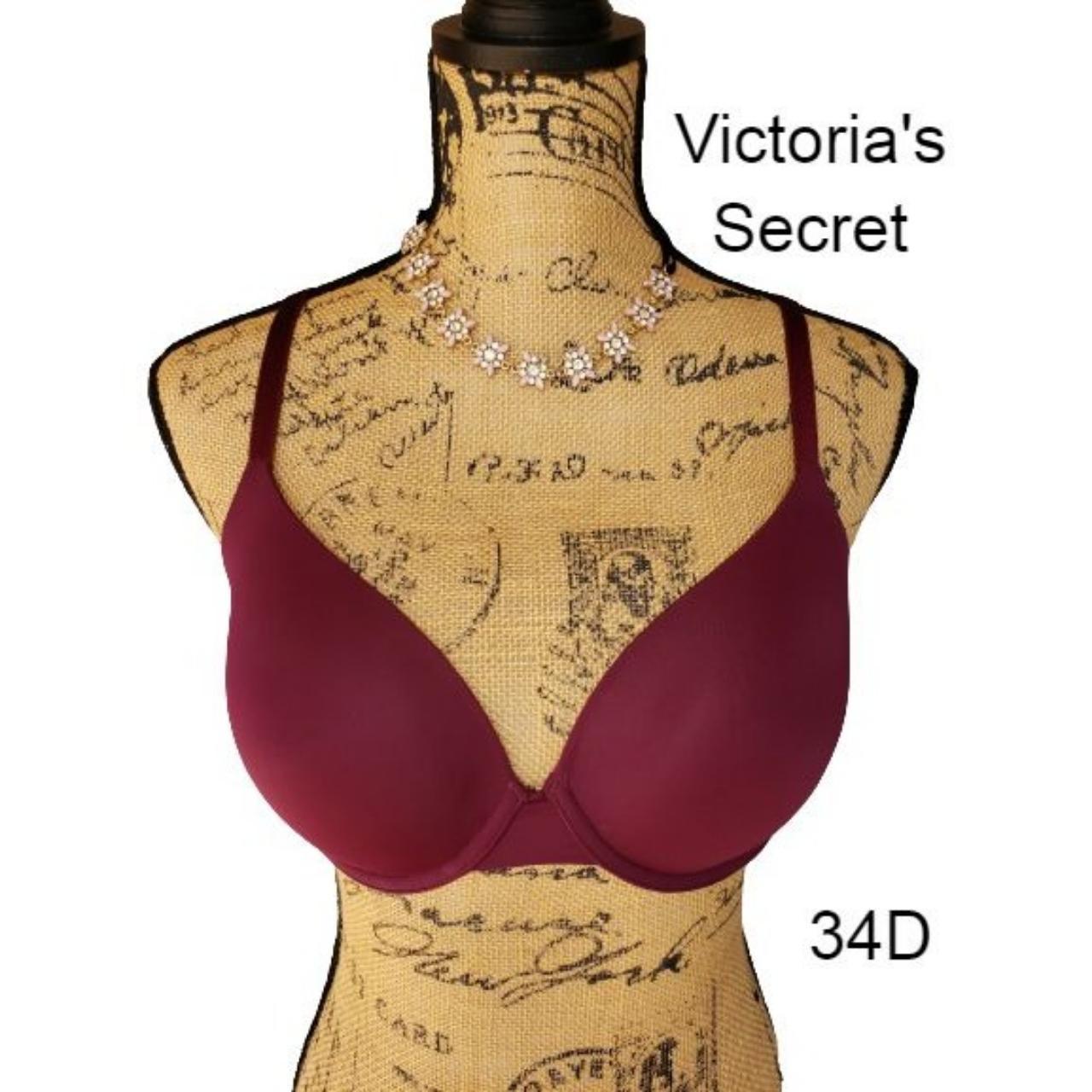 Victoria's Secret PINK Burgundy Wear Everywhere T-shirt Bra 34D