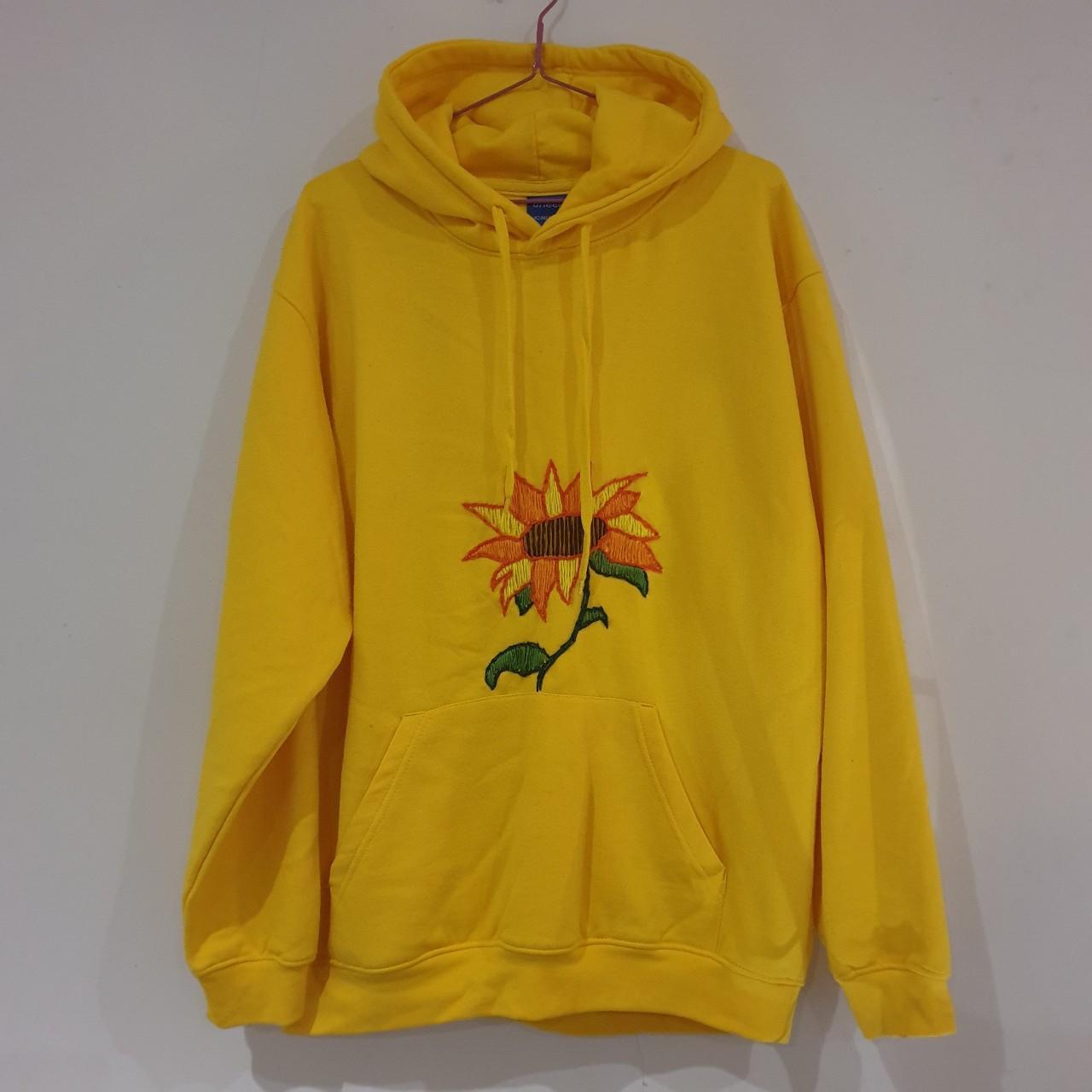 Sunflower Hoodie Hand embroidered Wonder Depop