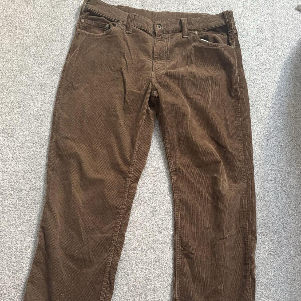 Mustang corduroy trousers beige / brown Great... - Depop