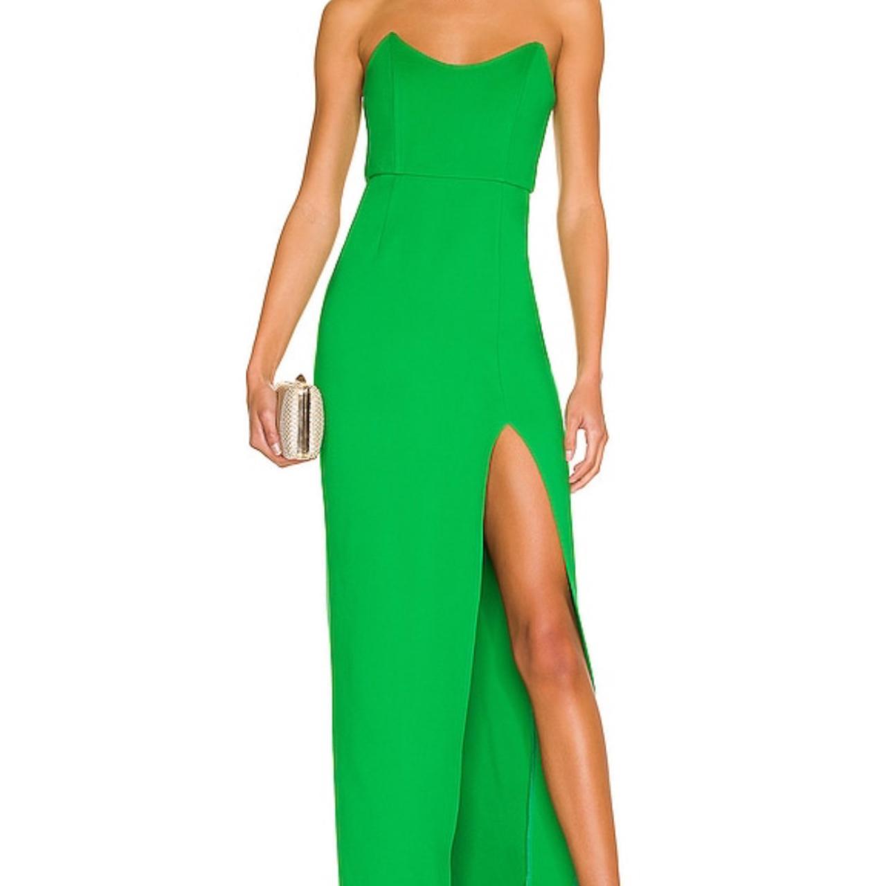 Revolve Ryleigh Strapless Maxi Dress in Green Depop