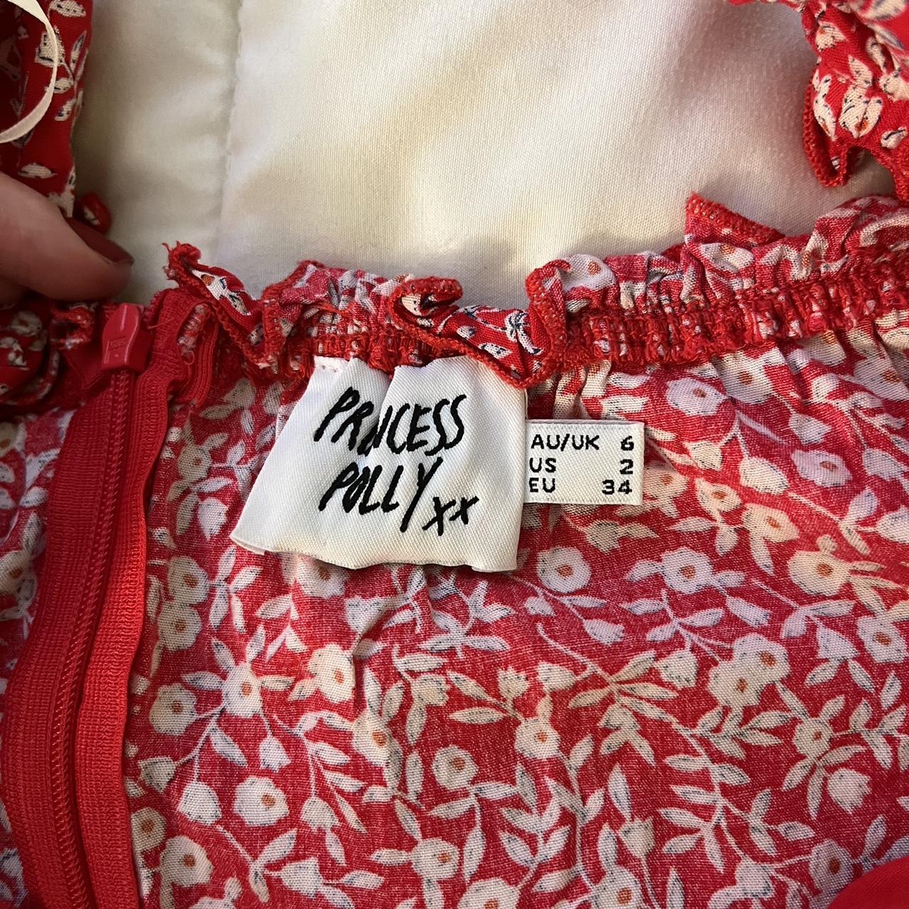 red floral dress from princess polly! second pic is... - Depop