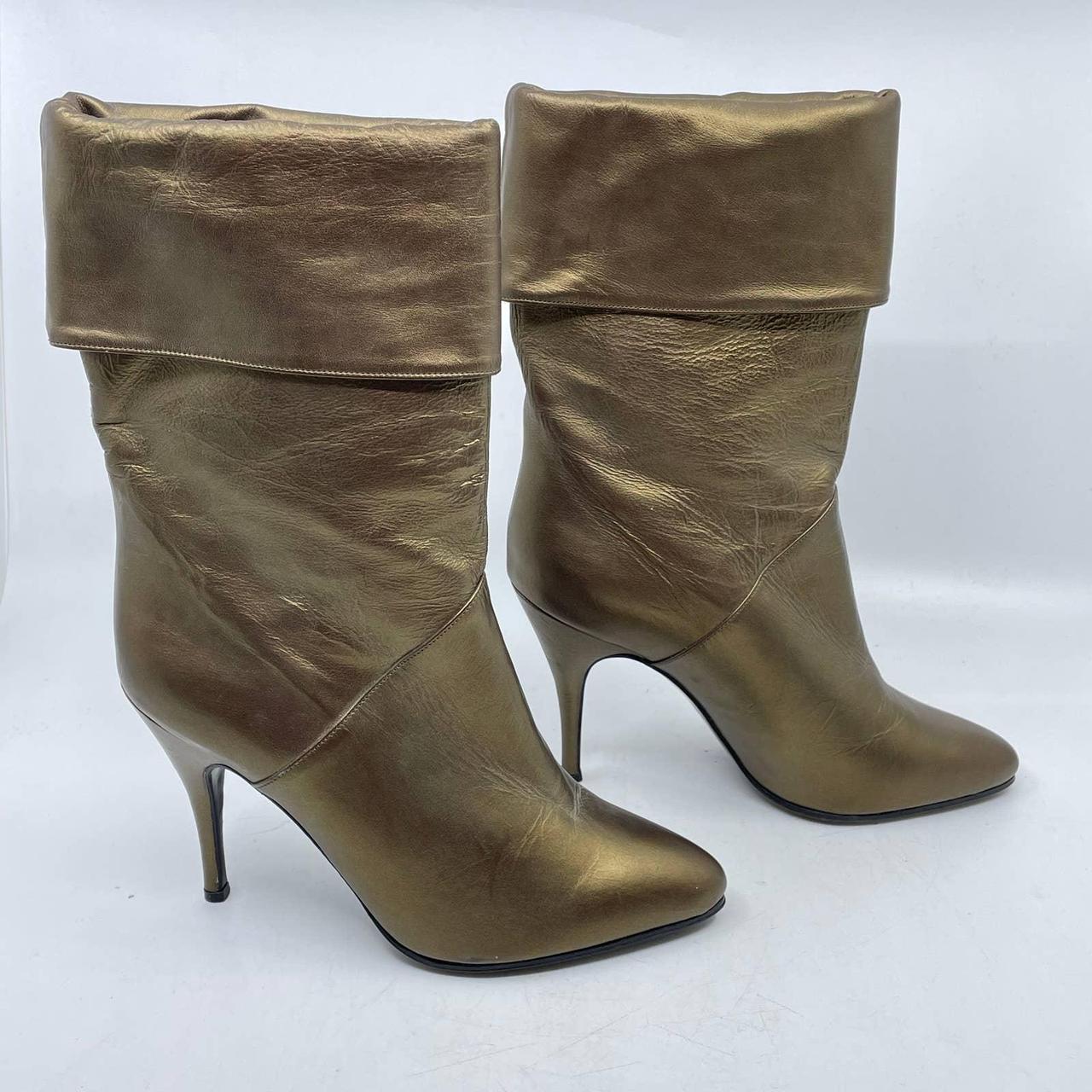 Vintage 80s ADIGE PARIS Gold Stiletto