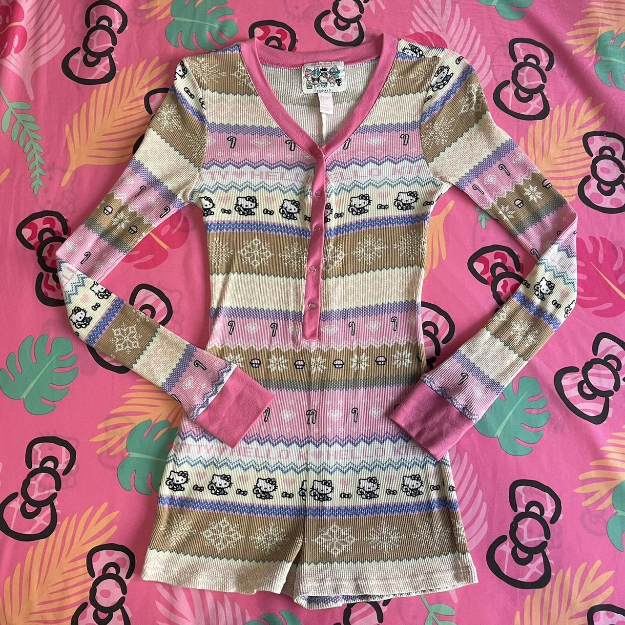 Hello Kitty X Forever 21 Holiday Edition Pj Romper ,... Depop