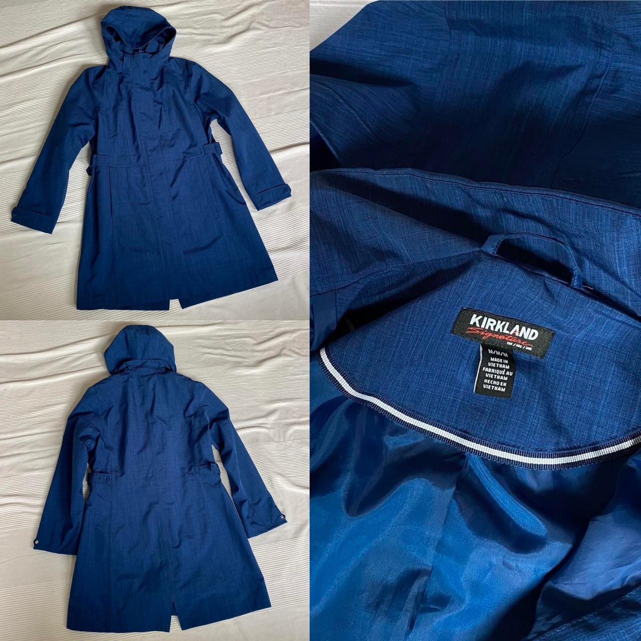 blue trenchcoat rain jacket from costco kirkland. Depop