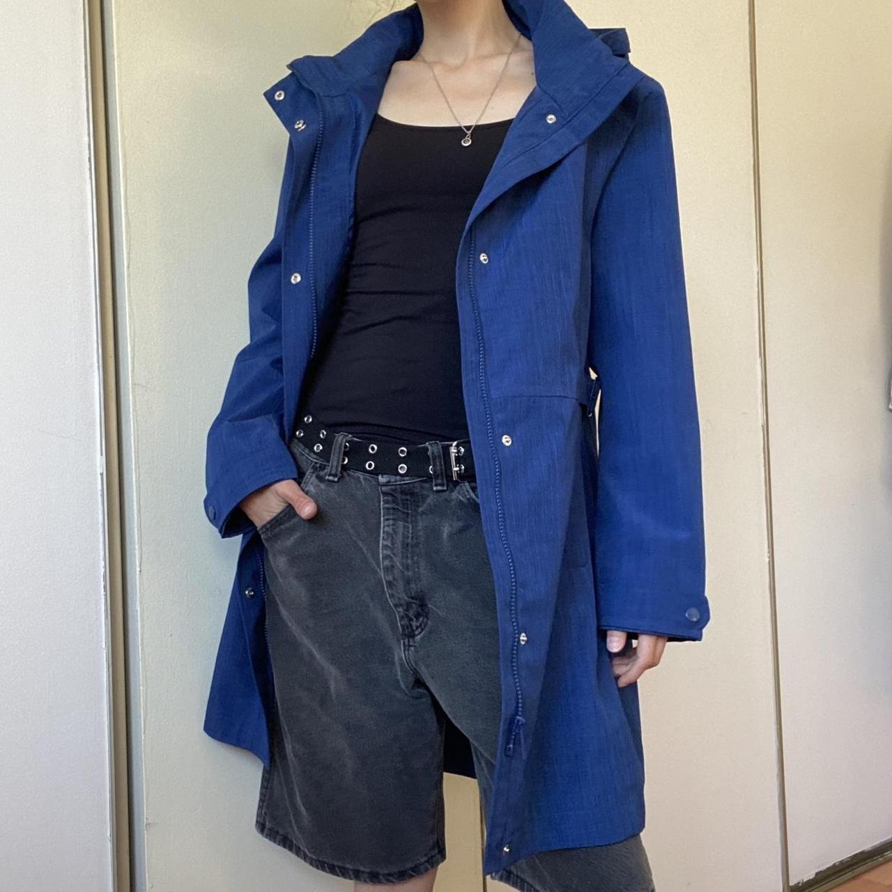 blue trenchcoat rain jacket from costco kirkland. Depop