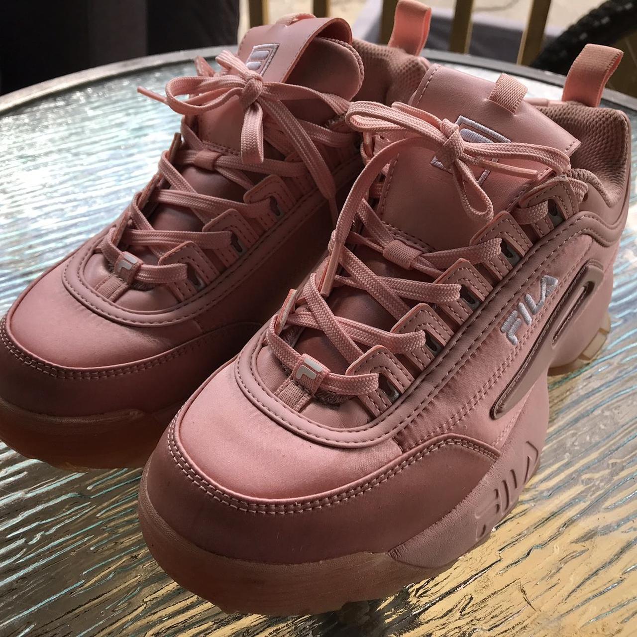 Fila Disruptor II pastel pink trainers. Only wore a. Depop