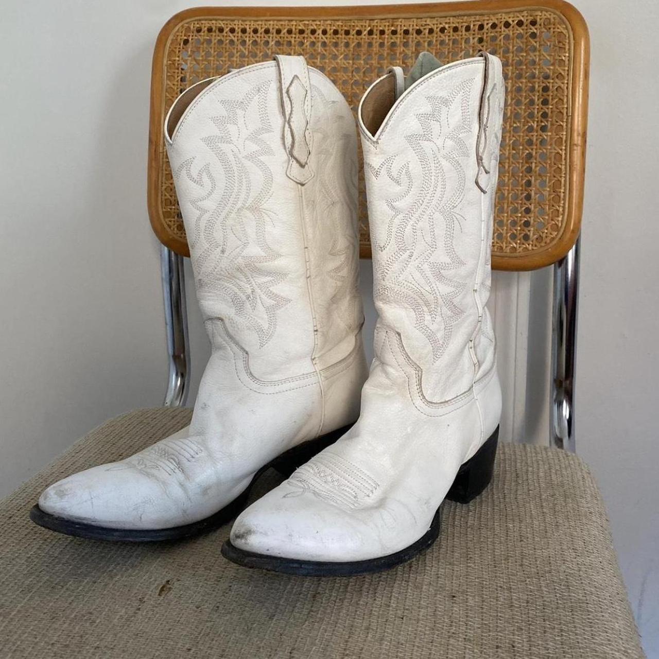 Ganni white cowboy clearance boots