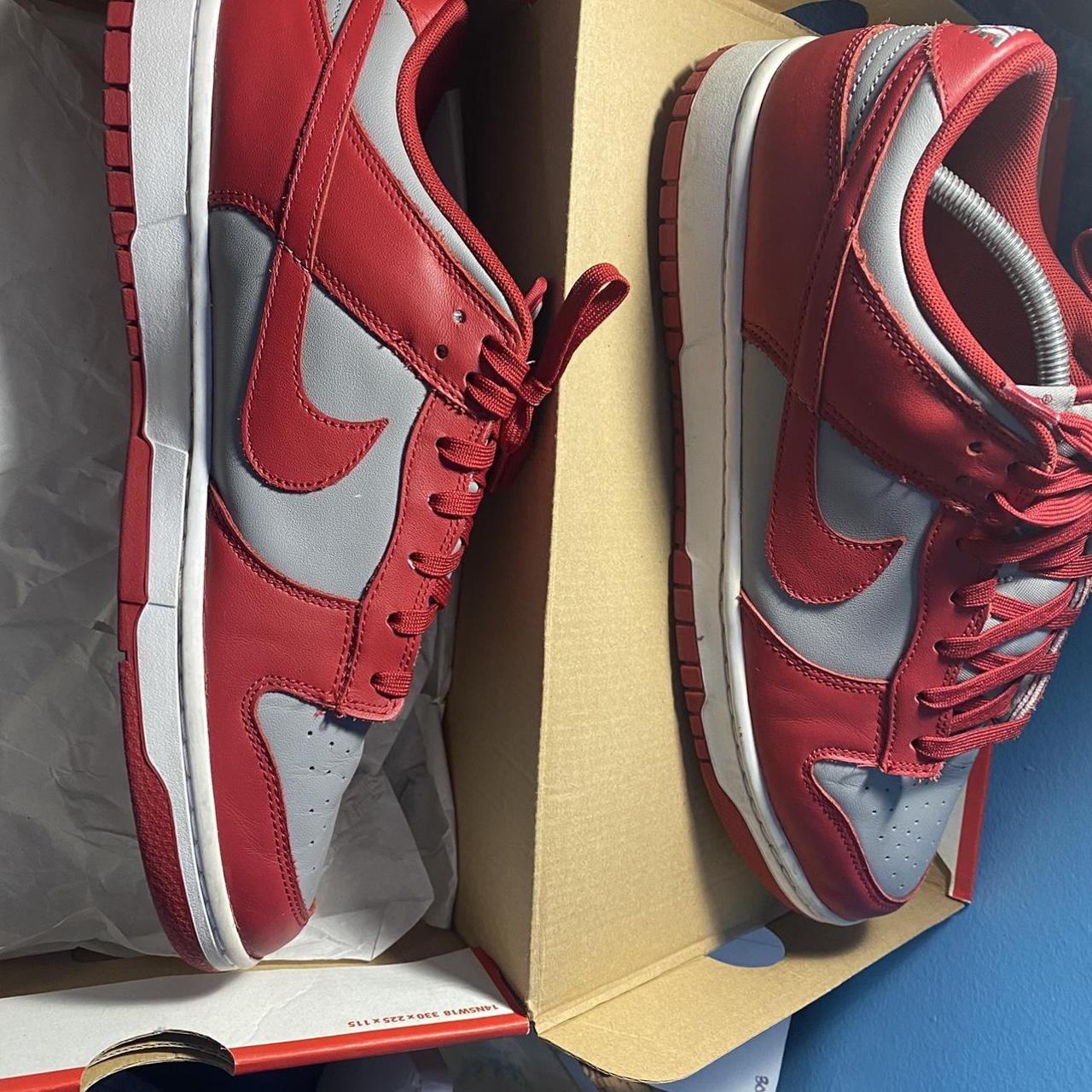 nike dunk low retro red and grey