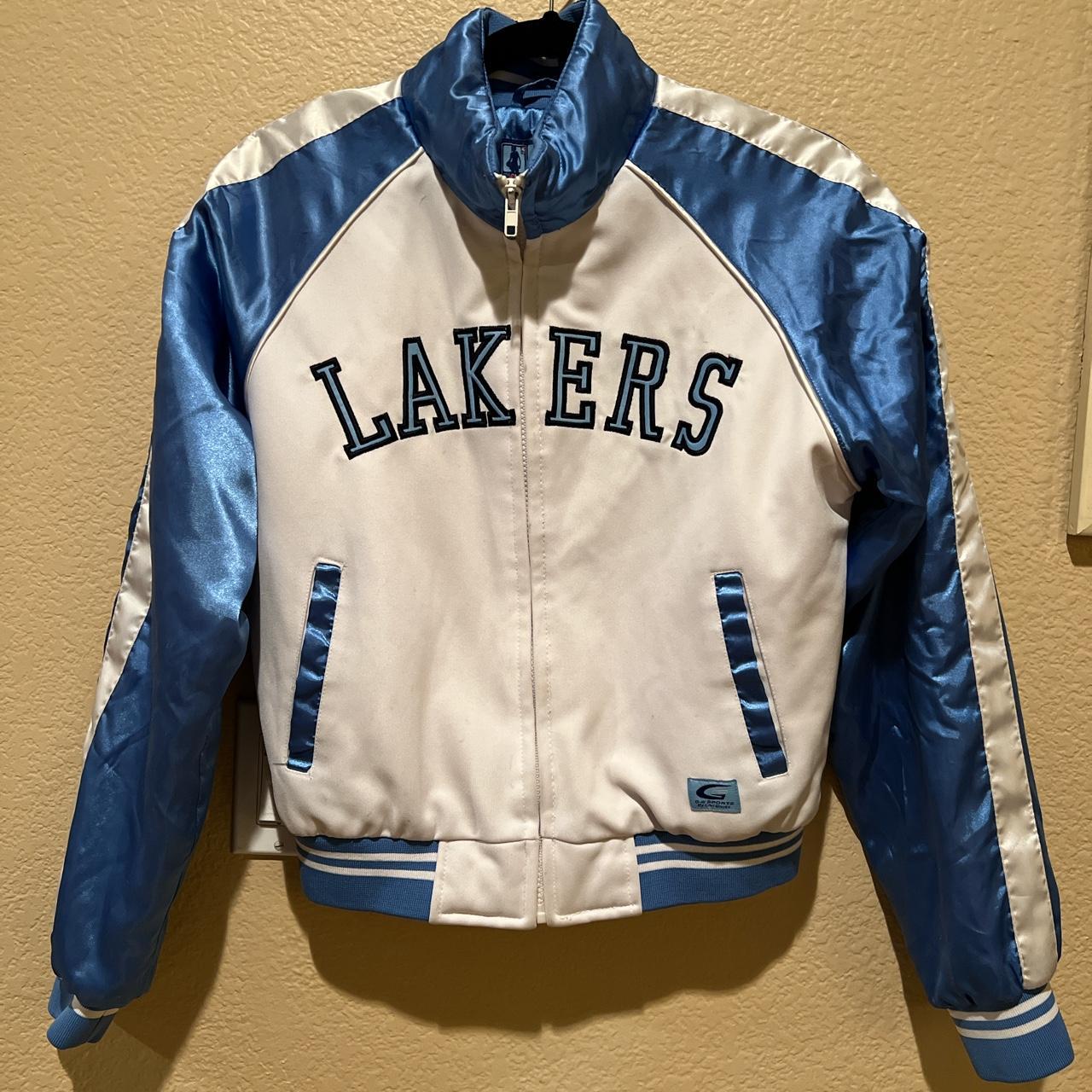 Vintage lakers blue and white jacket - Depop
