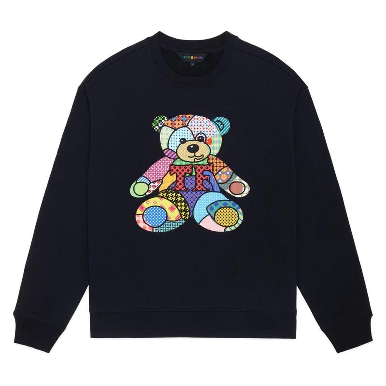 Teddy Fresh Patchwork Quilted Bear Oversized... - Depop