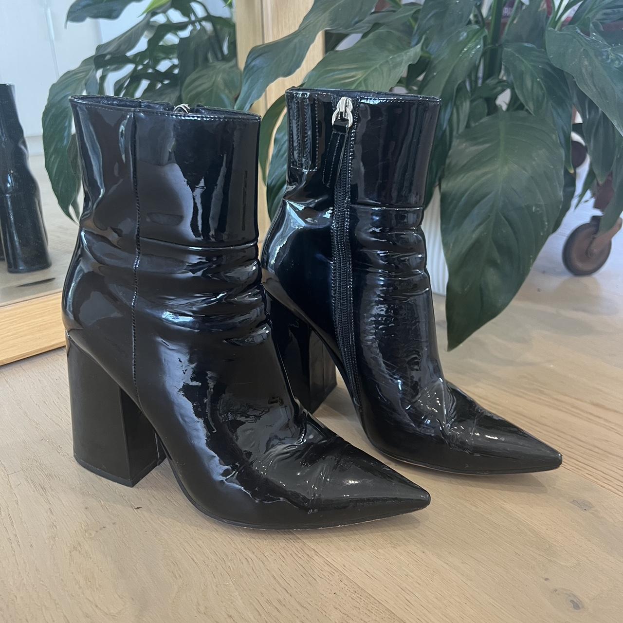 Alias Mae ahara boots patent black leather Size... Depop