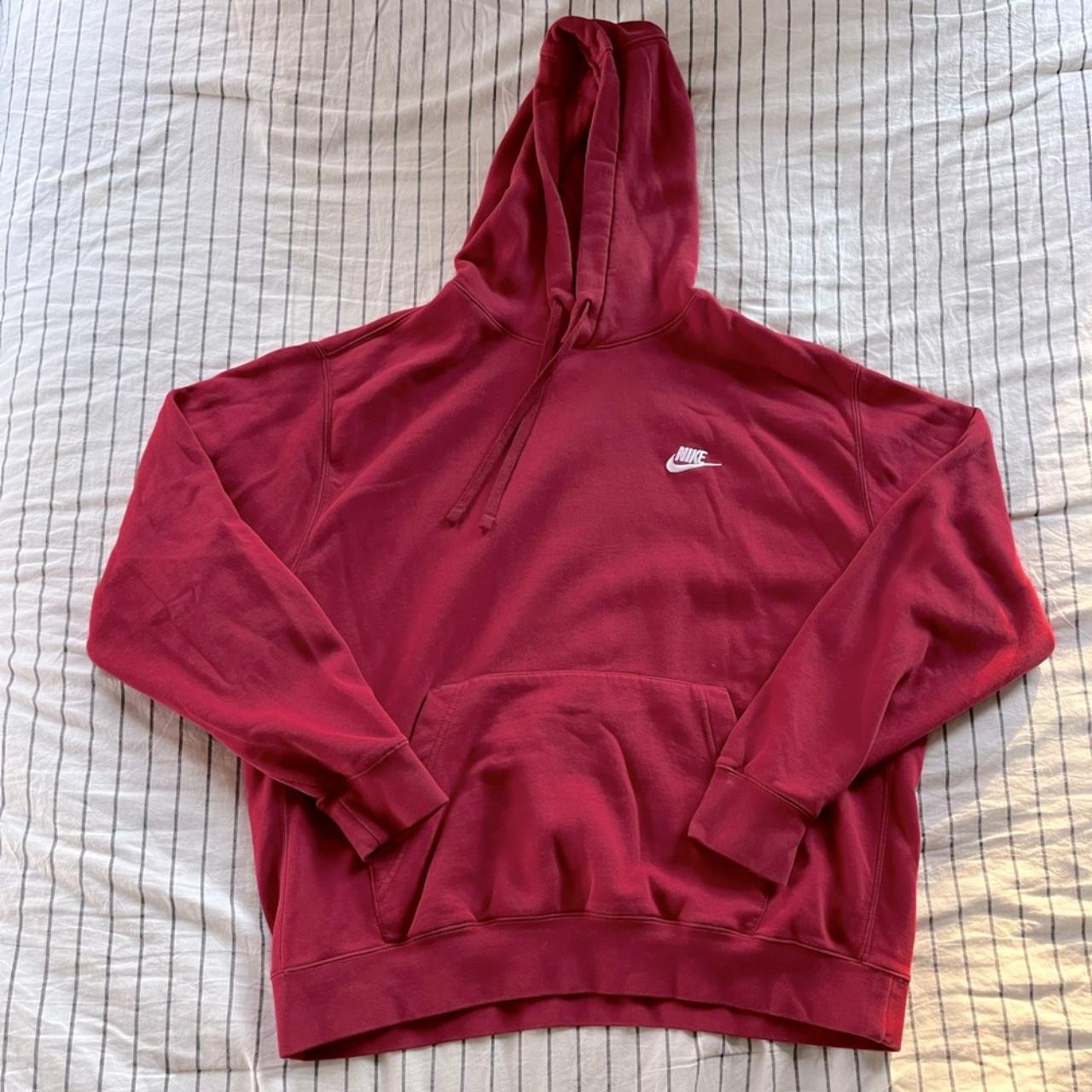 Dark red nike discount hoodie