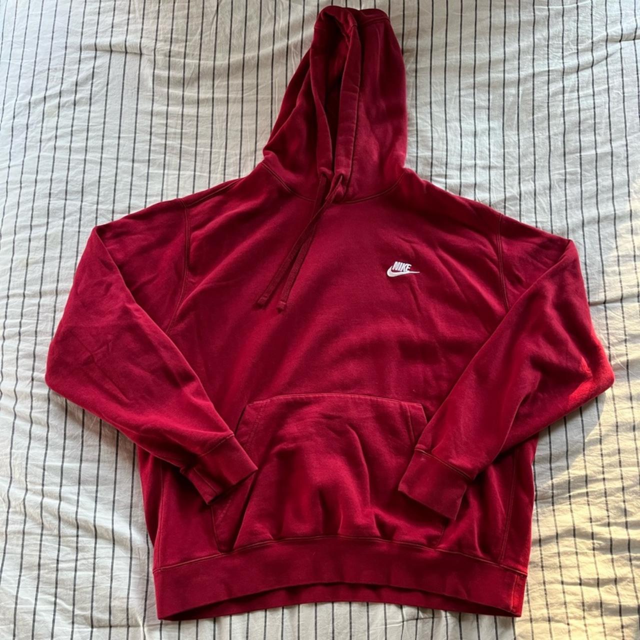 Nike Hoodie Sweatshirt - red Nike hoodie. Not a | Depop