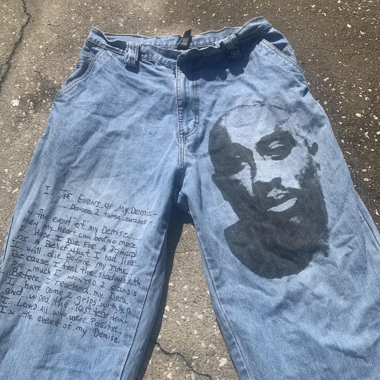 MAKAVELI BRANDED BLACK DENIM WIDE 2Pac-