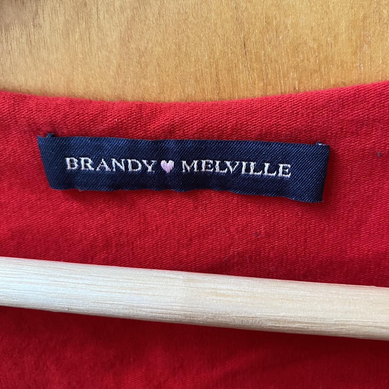 red brandy melville gina top great condition one... Depop