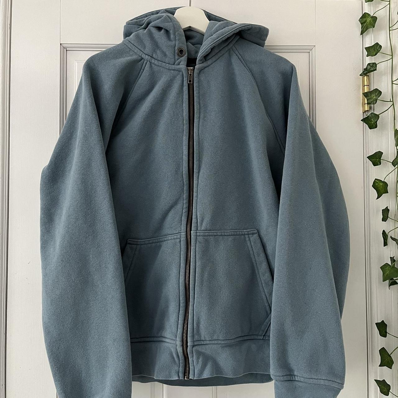 Vintage Basic Zip-Up Hoodie 🪵 ABOUT: Light blue 10... - Depop