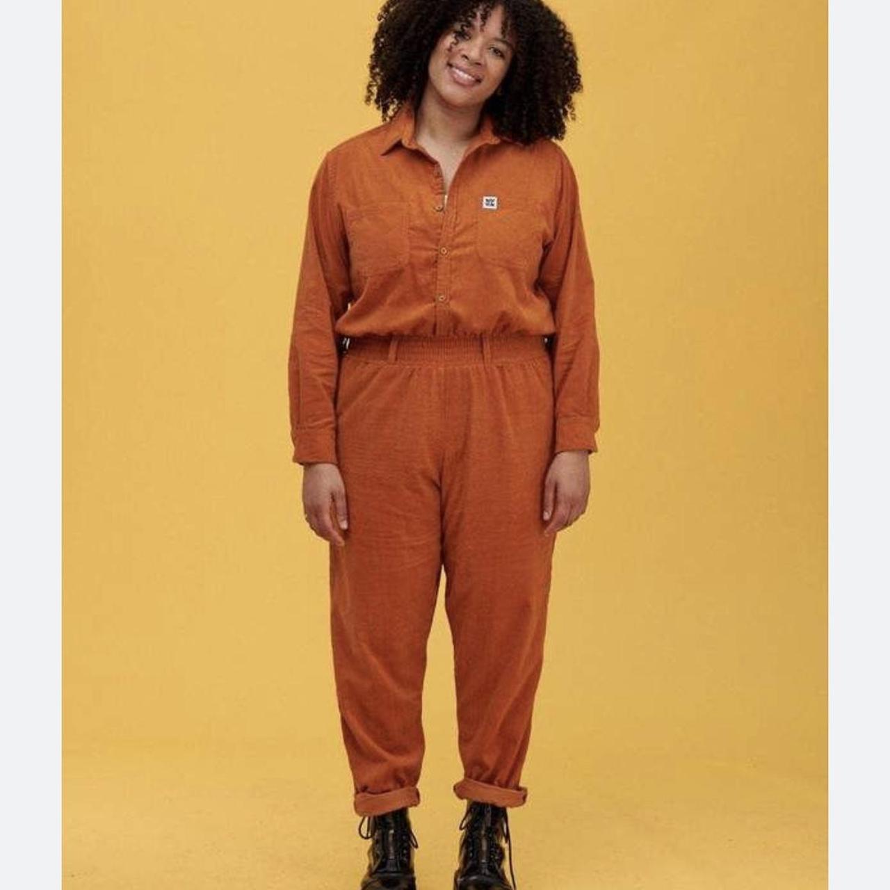 Lucy & Yak Eddie Organic Corduroy Boilersuit in Rust... Depop