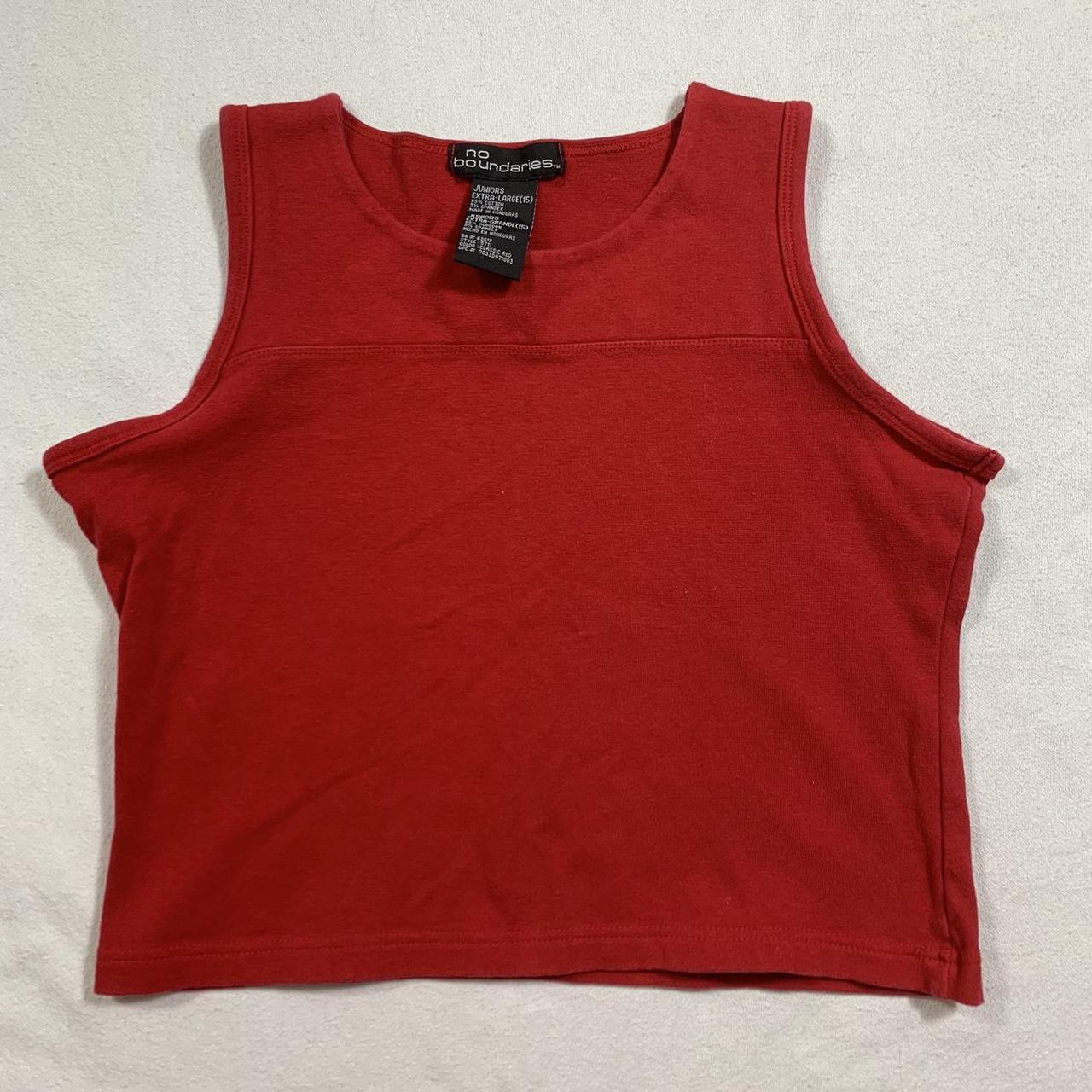 No Boundaries Women's Red Vest | Depop