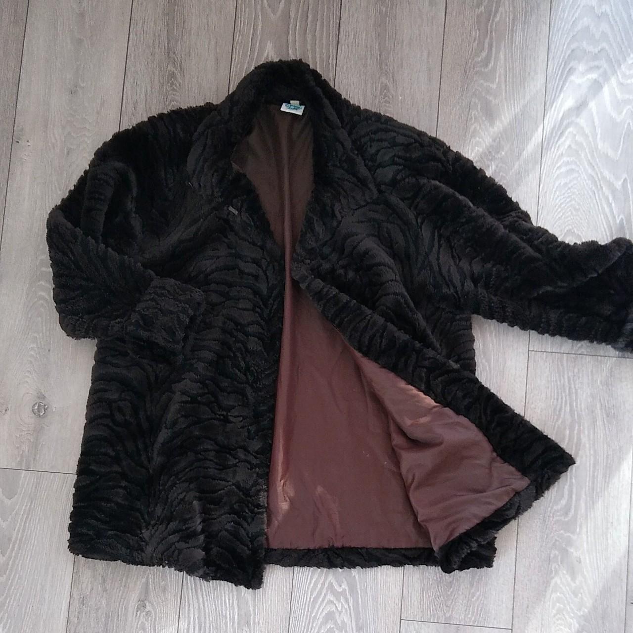 Ladies Faux Fur Swing Coat By Topshop Vintage 90s... - Depop