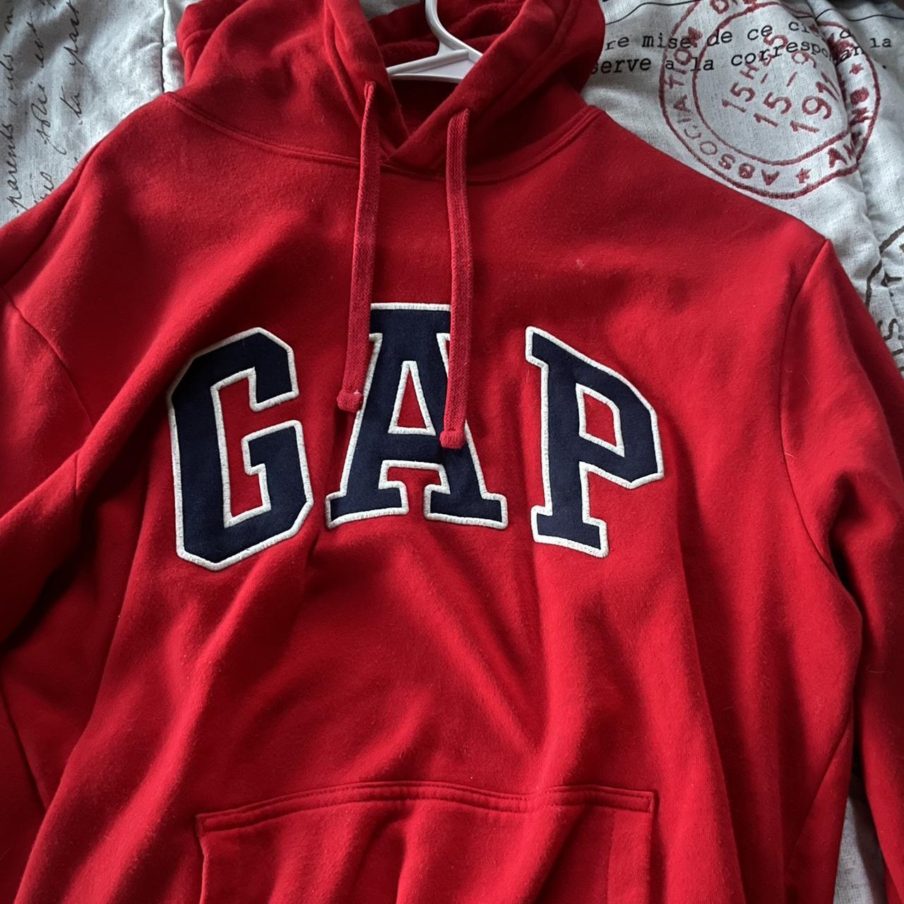 Gap Men's Red Hoodie Depop