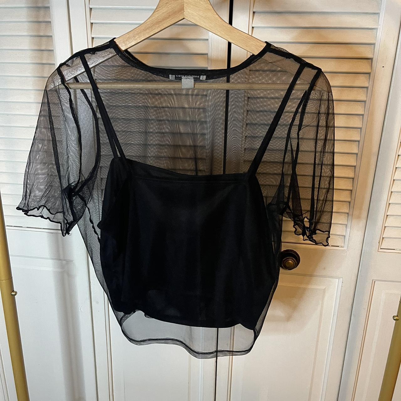American Eagle Outfitters Women's Black Blouse | Depop