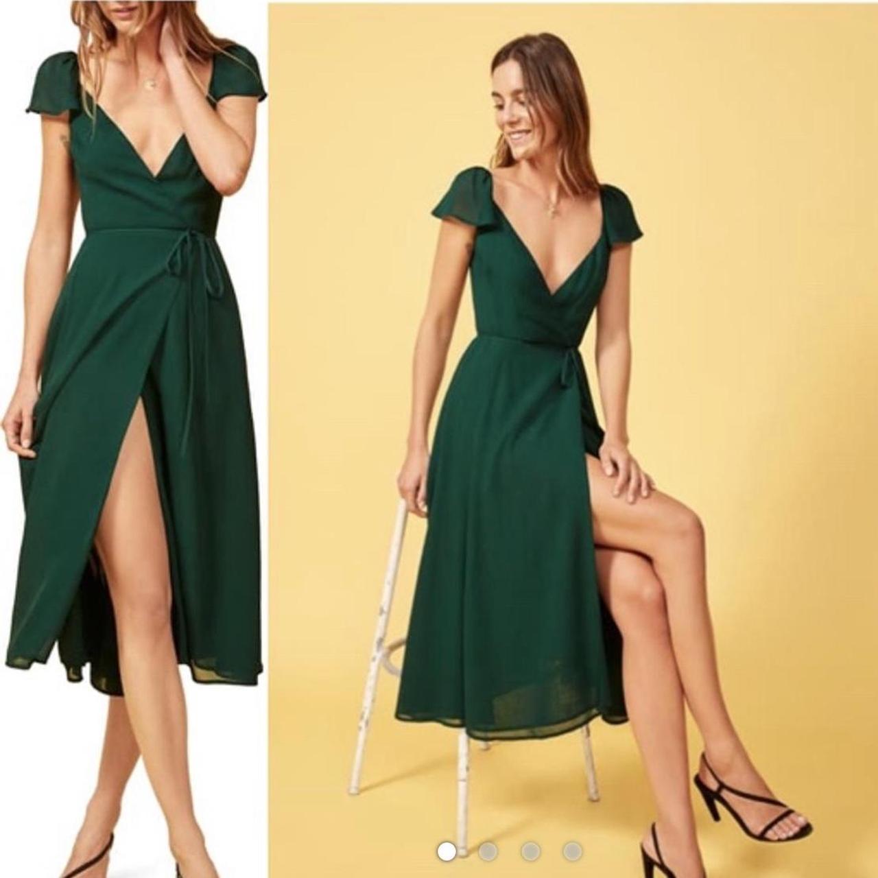 Reformation Emerald Green Piper Dress original