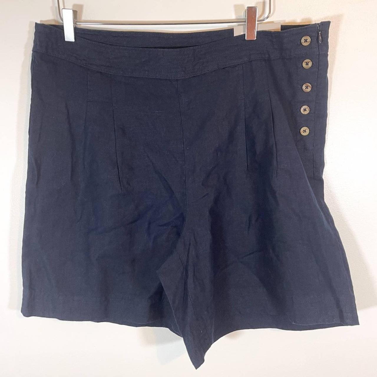 NWT Chico’s 100% Linen Shorts With Button Detail... - Depop
