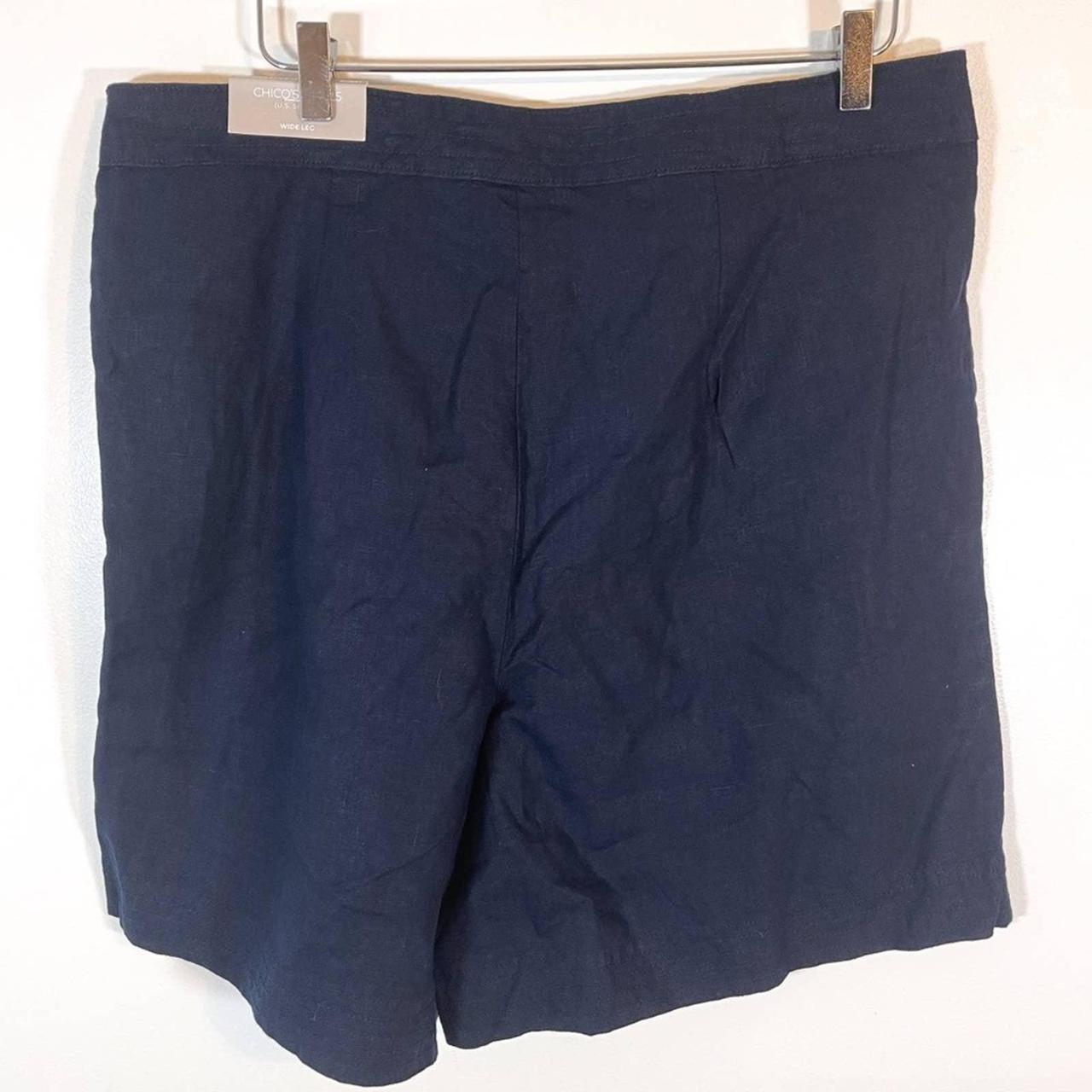 NWT Chico’s 100% Linen Shorts With Button Detail... - Depop