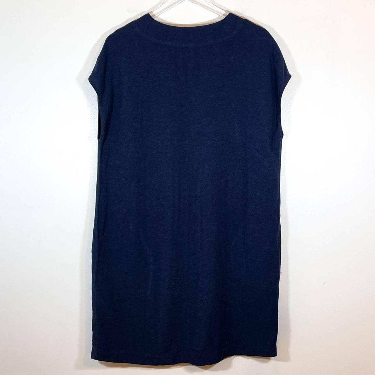 NWT Splendid Kings Dress Linen Navy Tunic Cap Sleeve... - Depop