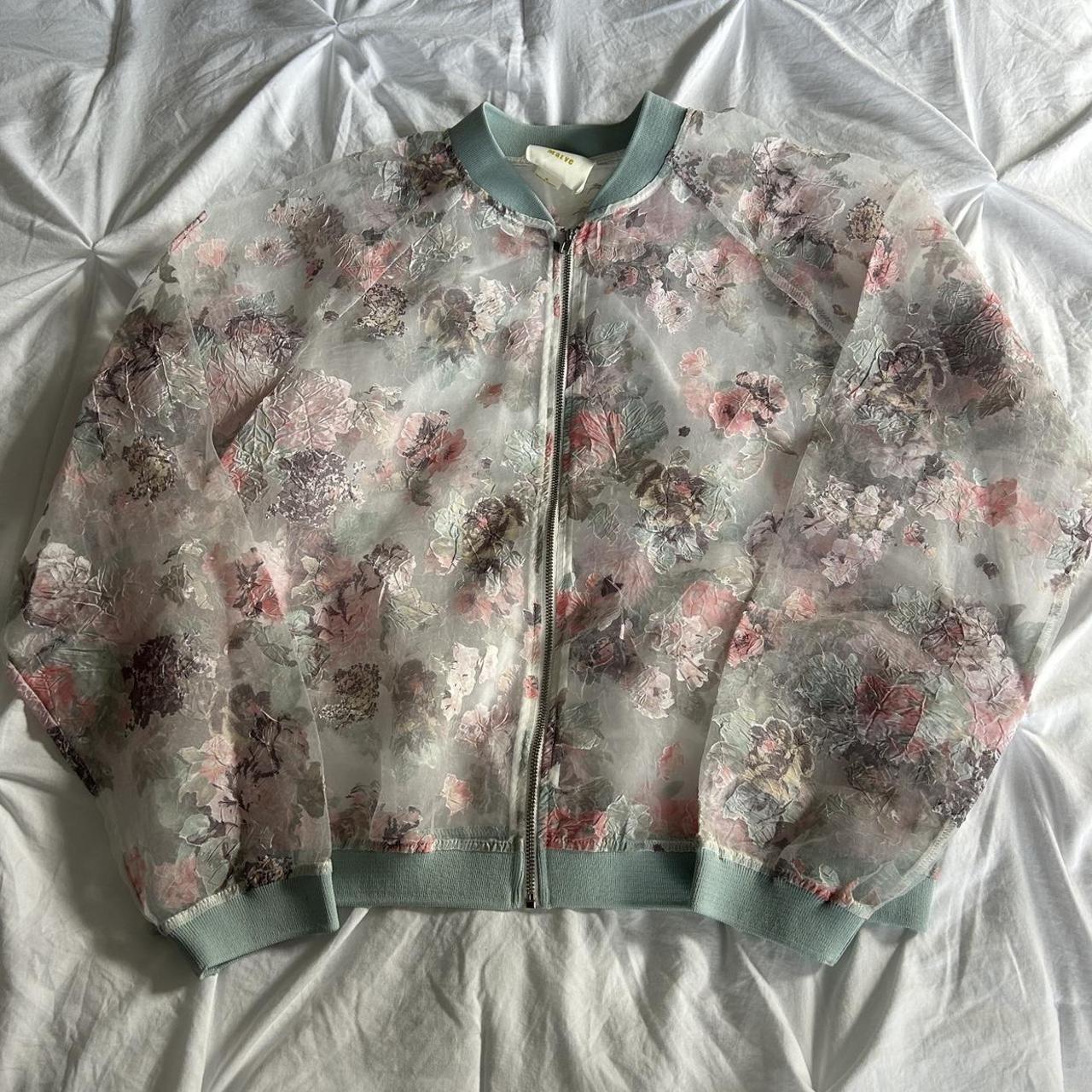 Maeve Anthropologie sheer light weight jacket with... - Depop