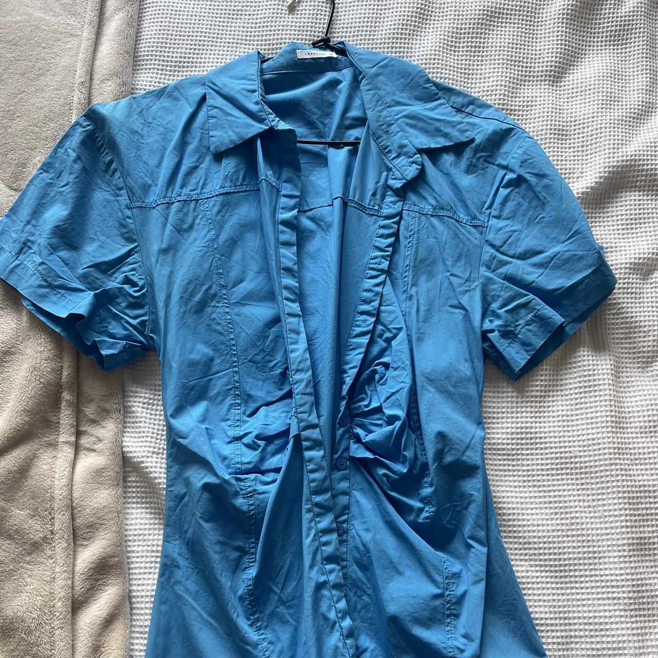 Charcoal Clothing Nostalgia Dress Cobalt Size... Depop