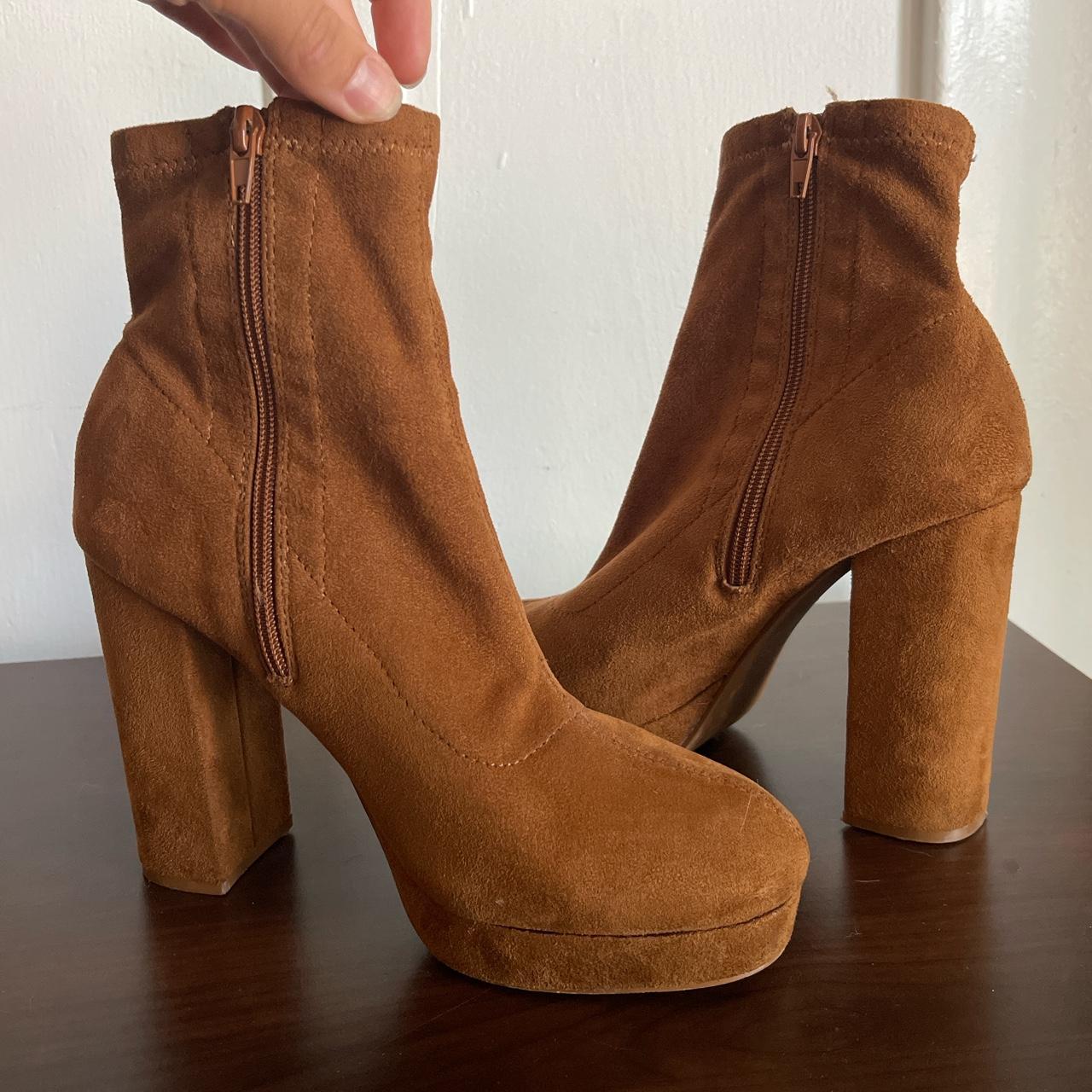 Faux suede ankle boots hotsell forever 21