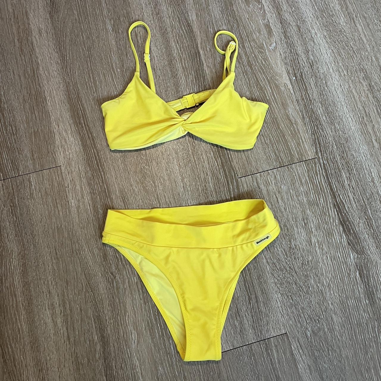 yellow blackbough kini - Depop