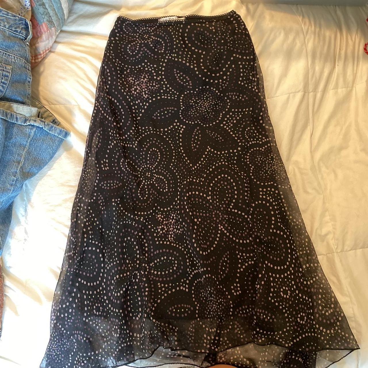 Vintage la belle midi skirt Polyester shell with... - Depop