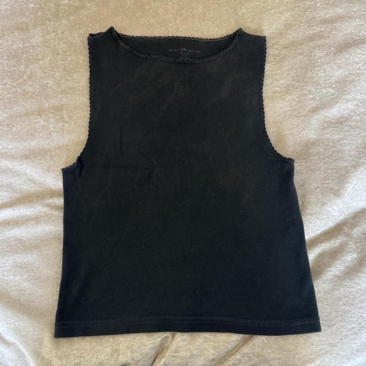 black brandy melville tank top splotches throughout... - Depop