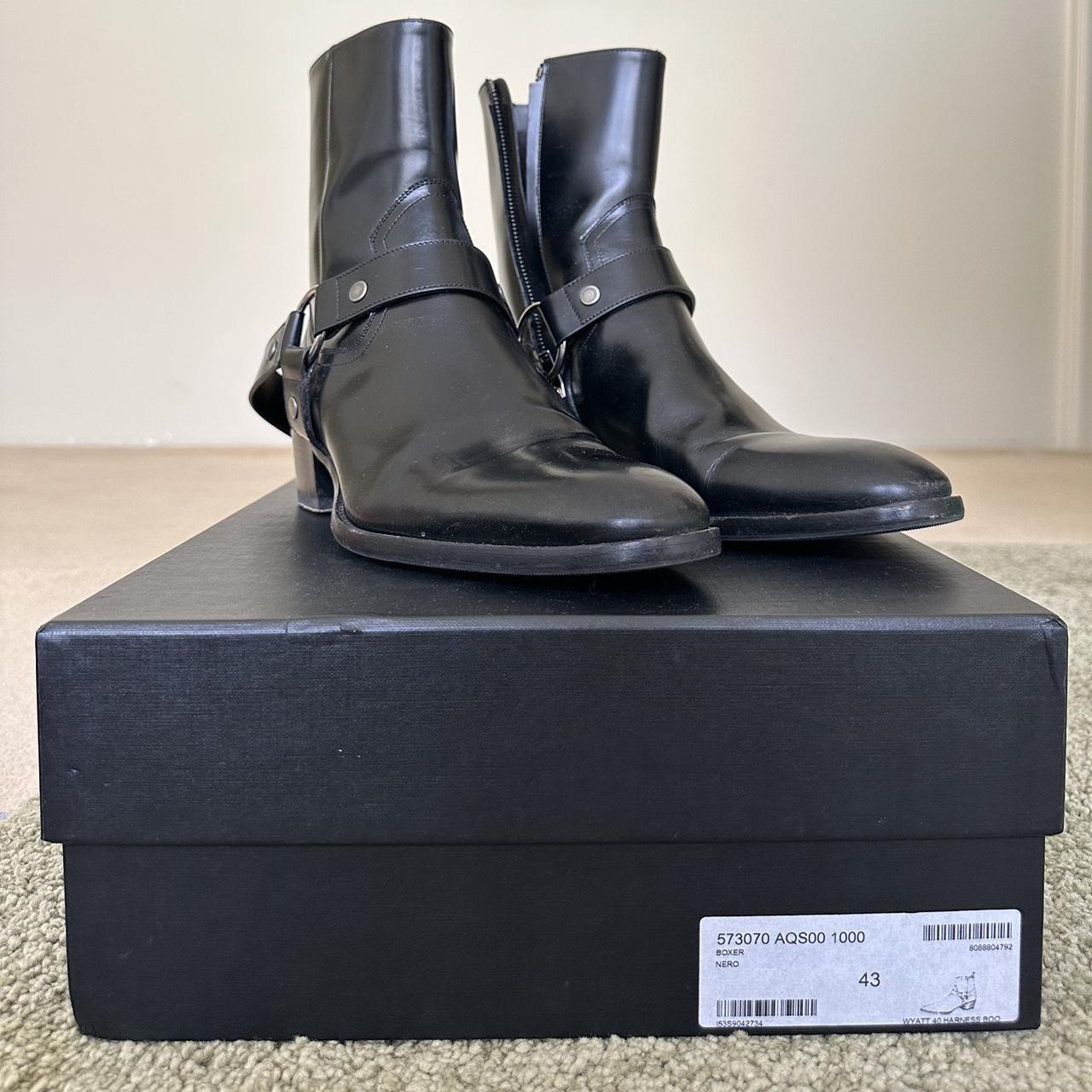 saint laurent motorcycle boots