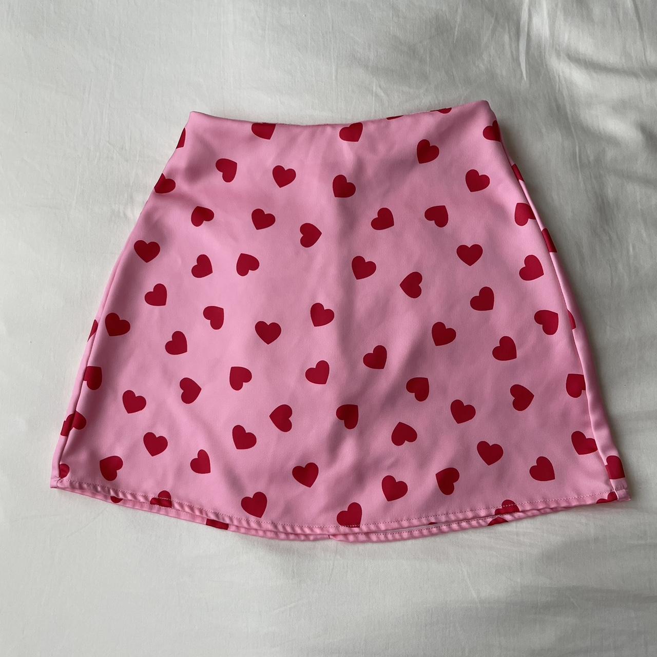 Pink skirt red hearts hotsell