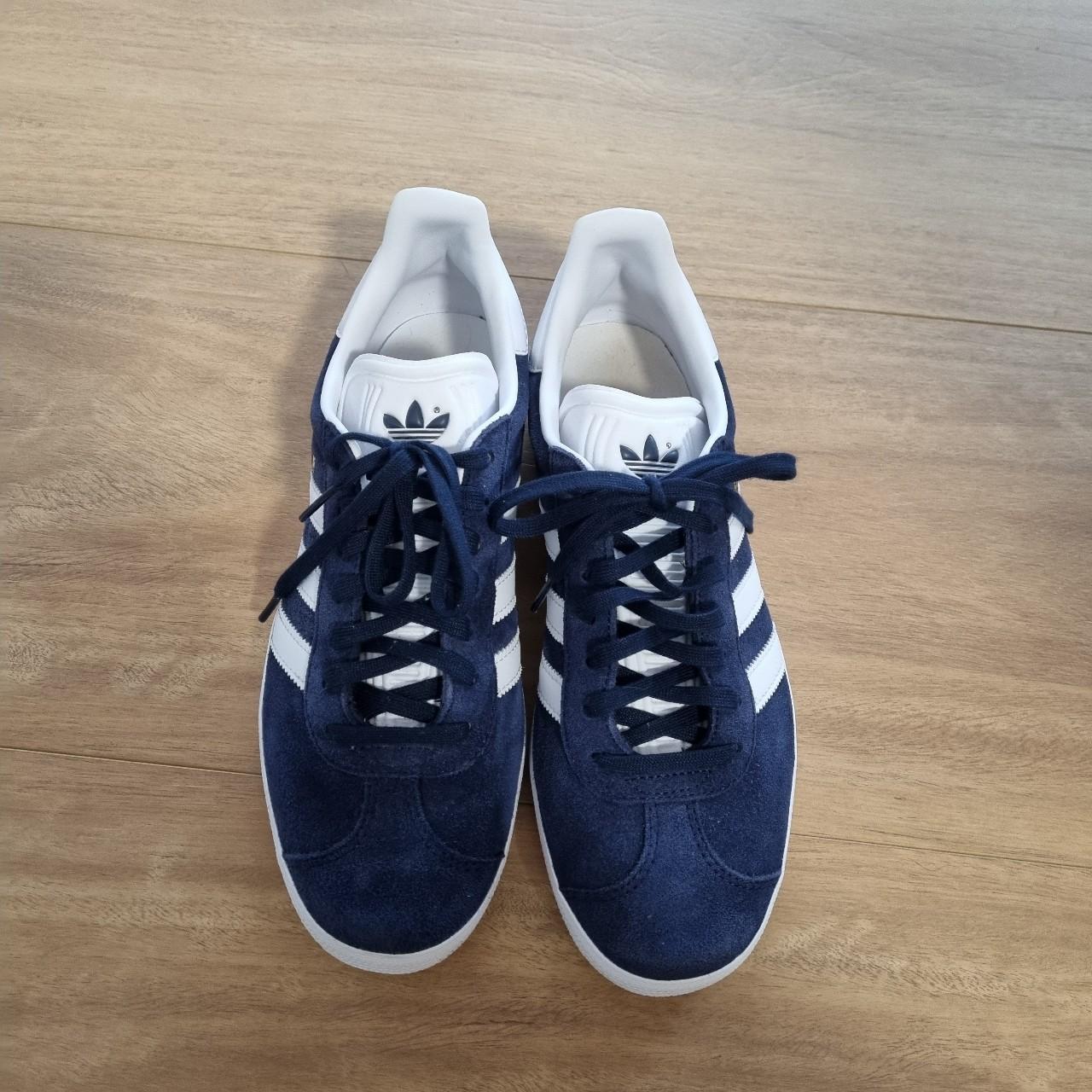 ️Repop. adidas gazelles navy blue UNISEX size US7 /... - Depop