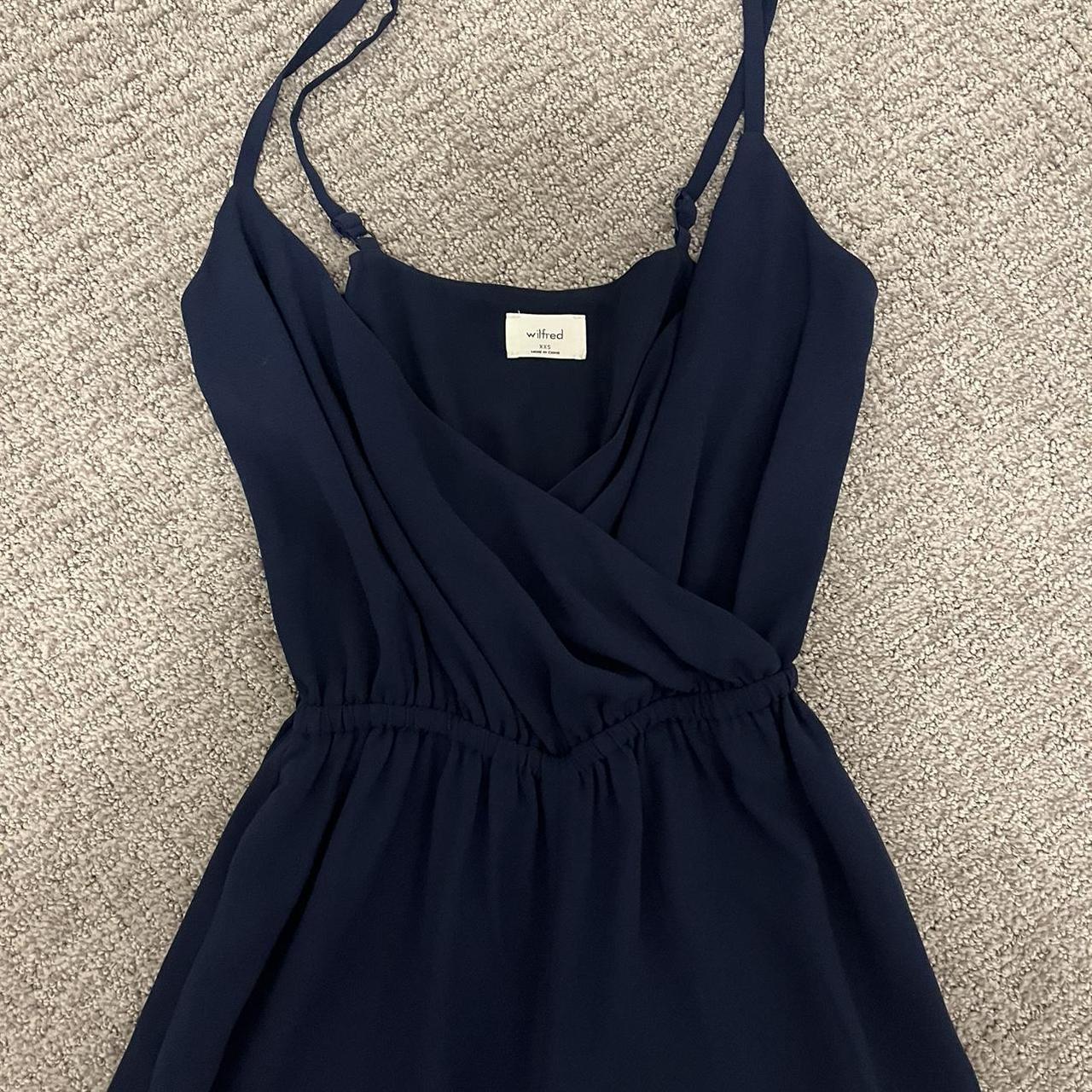 Aritzia Melodie Jumpsuit - Navy size xxs bought for - Depop