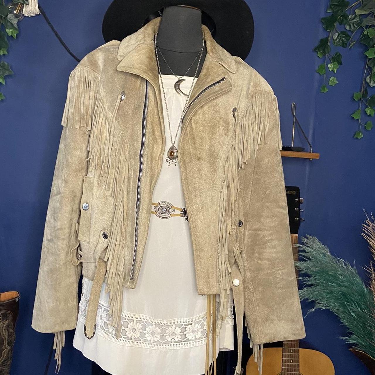 Perfect tassel jacket, with pockets, conches and... Depop