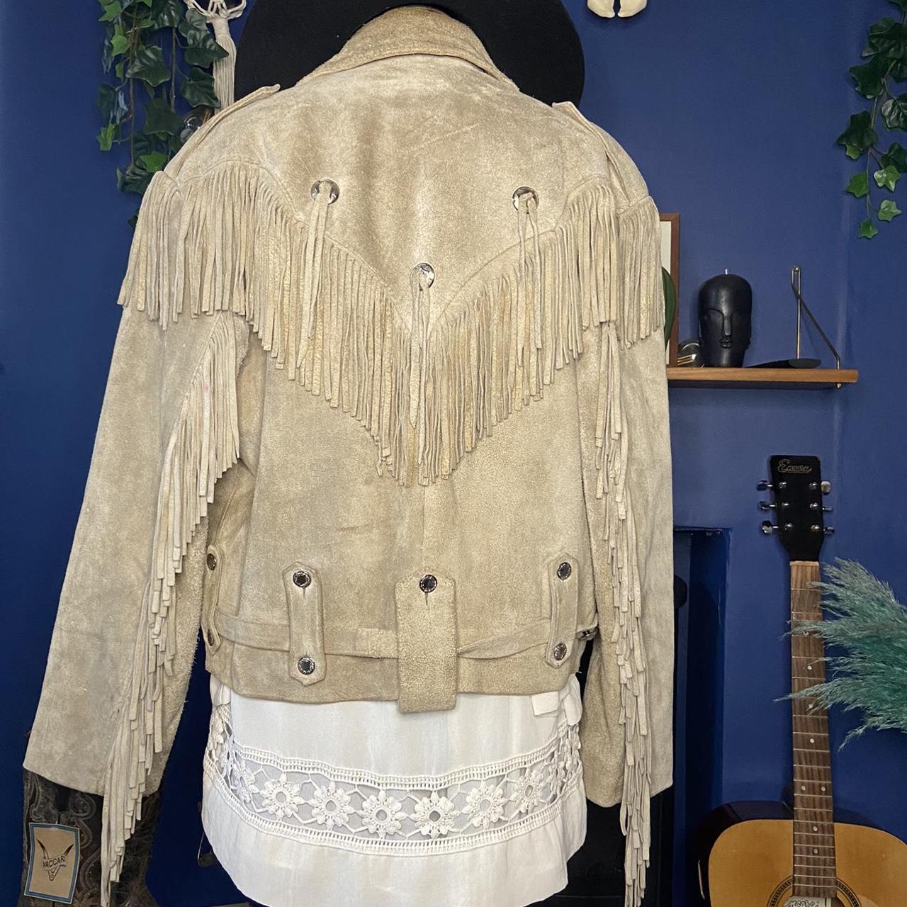 Perfect tassel jacket, with pockets, conches and... Depop