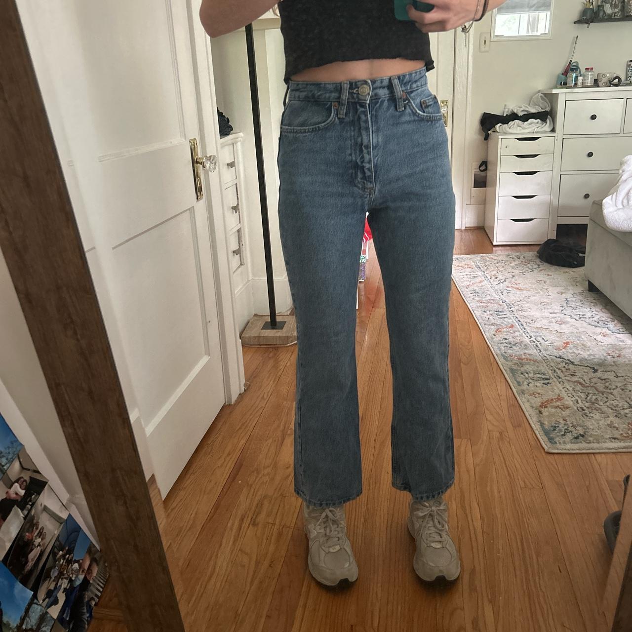 Zara straight leg jeans - Size USA 0 - Never worn &... - Depop